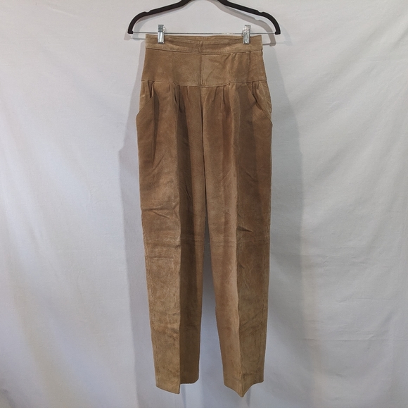 giorgio st angelo Pants - Vintage Tan Leather High Rise Giorgio St Angelo Pants/Trousers Size Small